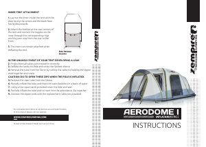 Handleiding Zempire Aerodome I Tent