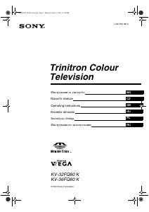 Manual Sony KV-32FQ80K Television