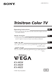 Manual Sony KV-AR25M86 Television