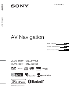 Mode d’emploi Sony XNV-770BT Système de navigation