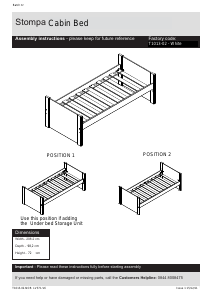 Manual de uso Stompa Uno Cabin Estructura de cama