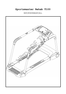 Bruksanvisning Sportsmaster T100 Tredemølle