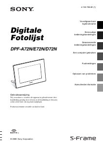 Handleiding Sony DPF-A72N Digitale fotolijst