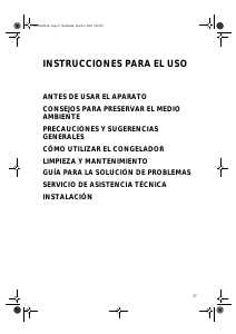 Manual de uso Whirlpool AFG 831 NF Congelador