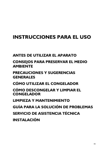 Manual de uso Whirlpool WV1701 X Congelador