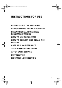 Manual Whirlpool WV1800 W Freezer