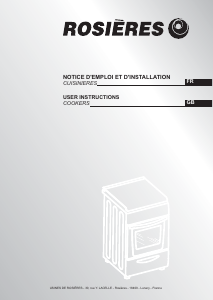 Mode d’emploi Rosières RGC 6111 RB Cuisinière