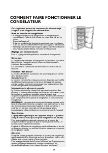 Mode d’emploi Whirlpool WVE1680 NFW Congélateur