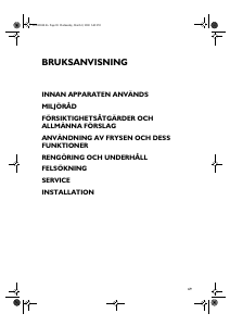 Bruksanvisning Whirlpool WVE1862 NFW Frys