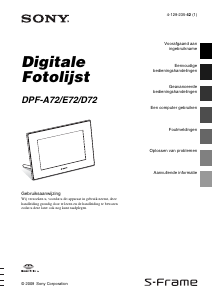 Handleiding Sony DPF-D72 Digitale fotolijst