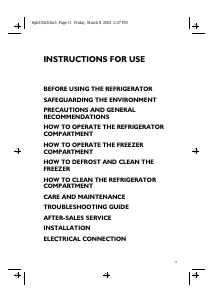 Manual Whirlpool ARC 2190 Fridge-Freezer