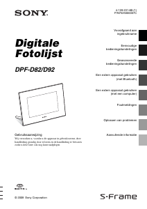 Handleiding Sony DPF-D82 Digitale fotolijst