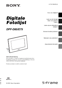 Handleiding Sony DPF-D85 Digitale fotolijst