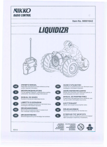 Manual Nikko Liquidizr Carro telecomandado