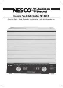 Manual Nesco FD-2000 Digital Square Food Dehydrator