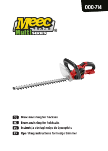 Bruksanvisning Meec Tools 000-714 Häcksax