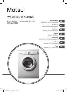 Manual Matsui M510WM13E Washing Machine