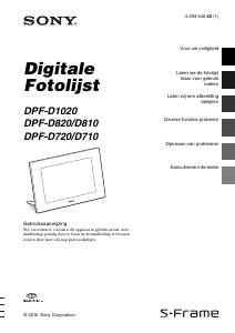 Handleiding Sony DPF-D810 Digitale fotolijst