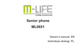 Instrukcja M-Life ML0651 Telefon bezprzewodowy