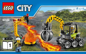 Manual Lego set 60123 City Elicopter de aprovizionare la vulcan