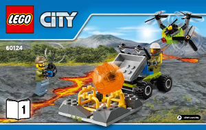 Manual Lego set 60124 City Base de exploração do culcão