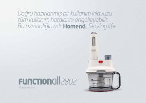 Kullanım kılavuzu Homend Functionall 2802 Mutfak robotu