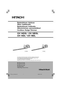 Bruksanvisning Hitachi CH 18DL Häcksax