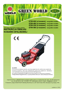 Instrukcja Green World GTM 400 Kosiarka