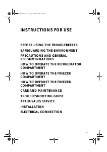 Manual Whirlpool ARC 5640 Fridge-Freezer