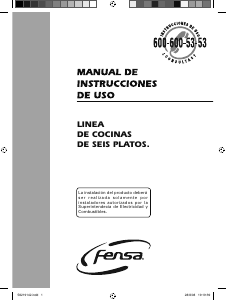 Manual de uso Fensa Grand Professional F 2930 S Cocina