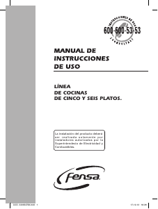 Manual de uso Fensa Grand Professional F 5500 PREMIUM Cocina