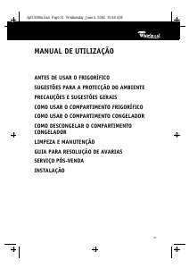 Manual Whirlpool ARC 6980 Frigorífico combinado