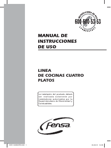 Manual de uso Fensa Tradicional 2210 Cocina