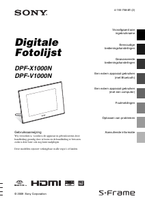 Handleiding Sony DPF-X1000N Digitale fotolijst