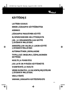 Käyttöohje Whirlpool ARG 457/G Jääkaappipakastin