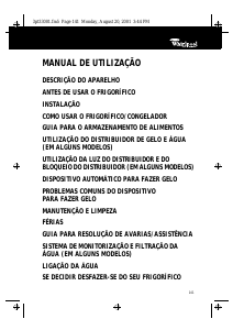 Manual Whirlpool ARG 484 Frigorífico combinado