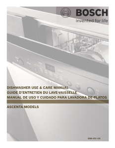 Manual de uso Bosch SHE3AR75UC Lavavajillas