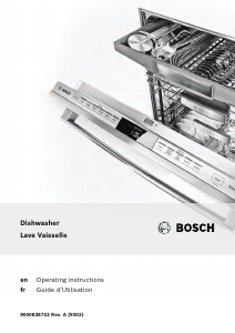 Manual Bosch SHP7PT55UC Dishwasher