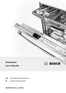 Handleiding Bosch SHV7PT53UC Vaatwasser