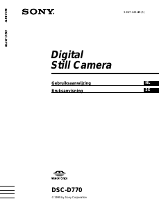 Handleiding Sony Cyber-shot DSC-D770 Digitale camera