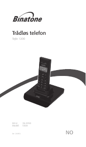 Bruksanvisning Binatone Style 1200 Trådløs telefon