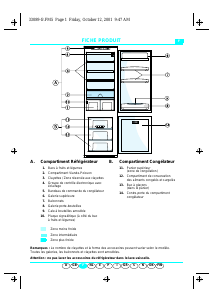 Mode d’emploi Whirlpool ART 481/3-LH Réfrigérateur combiné