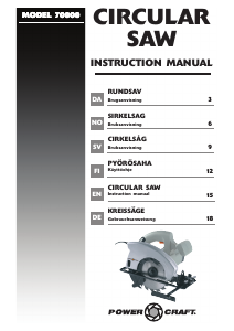 Bedienungsanleitung Power Craft 70000 Kreissäge