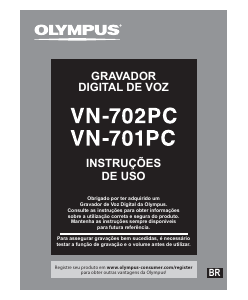 Manual Olympus VN-702PC Gravador de voz