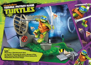 Bedienungsanleitung Mega Bloks set DMX34 Turtles Leos Pizza-Wahnsinn