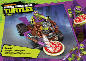 Bruksanvisning Mega Bloks set DMX37 Turtles Donnies pizza-buggy