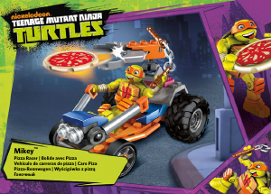 Manual Mega Bloks set DMX38 Turtles Mikeys pizza racer
