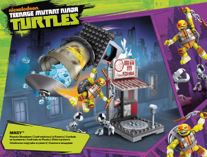 Bruksanvisning Mega Bloks set DMX51 Turtles Mikeys pizzeria kraftmätningen