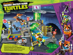 Manual Mega Bloks set DMX55 Turtles Turtle sewer lair