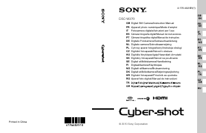Brugsanvisning Sony Cyber-shot DSC-W370 Digitalkamera
